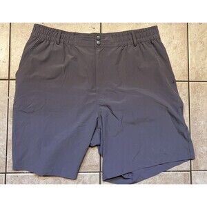 Burlebo Shorts Mens XXL Grey Stretch Waist Fish Pockets Performance Hiking